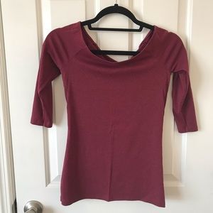Old Navy Classic Boatneck Top, Red